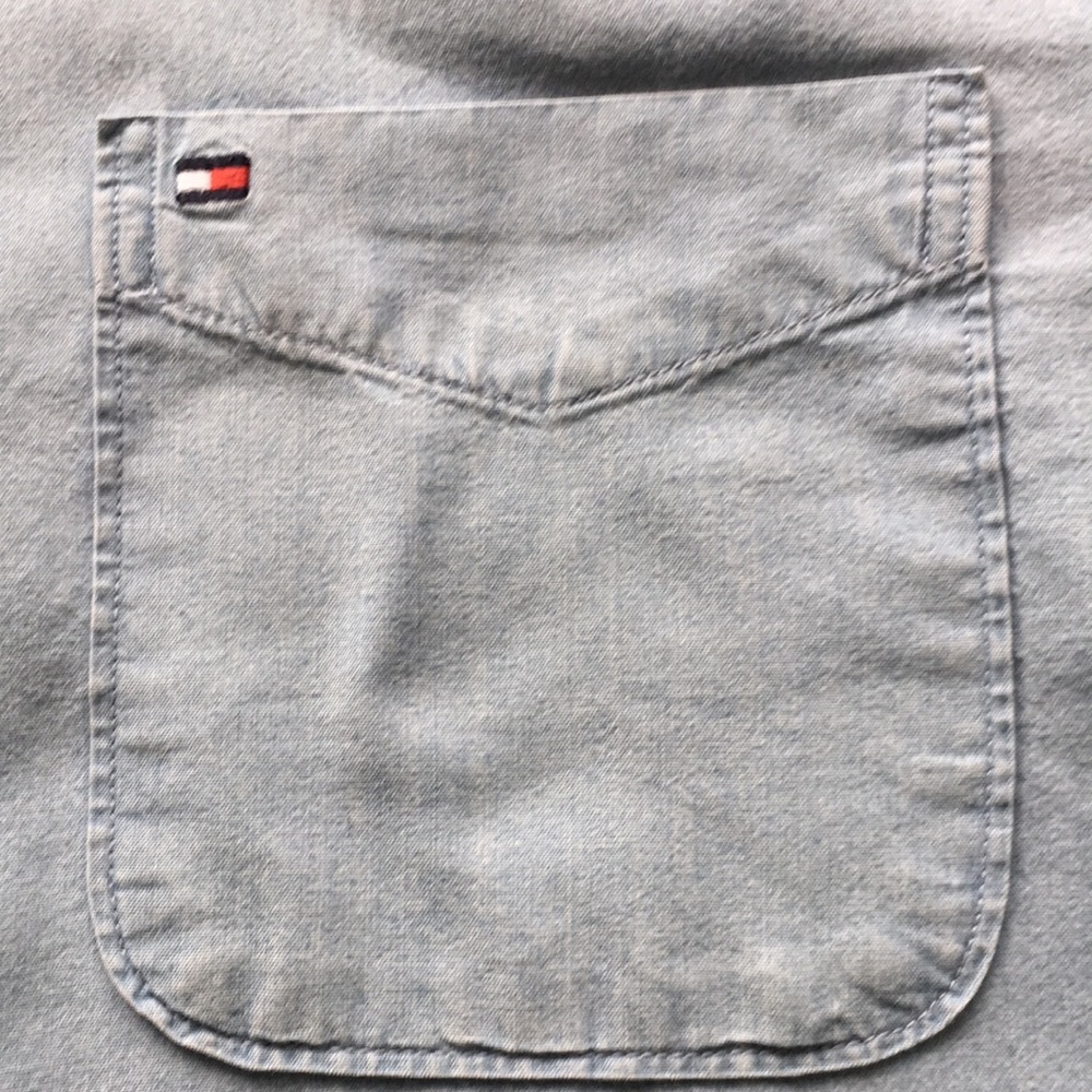 Tommy Hilfiger Indigo Custom Fit Button Down Size Large - Picture 7 of 10